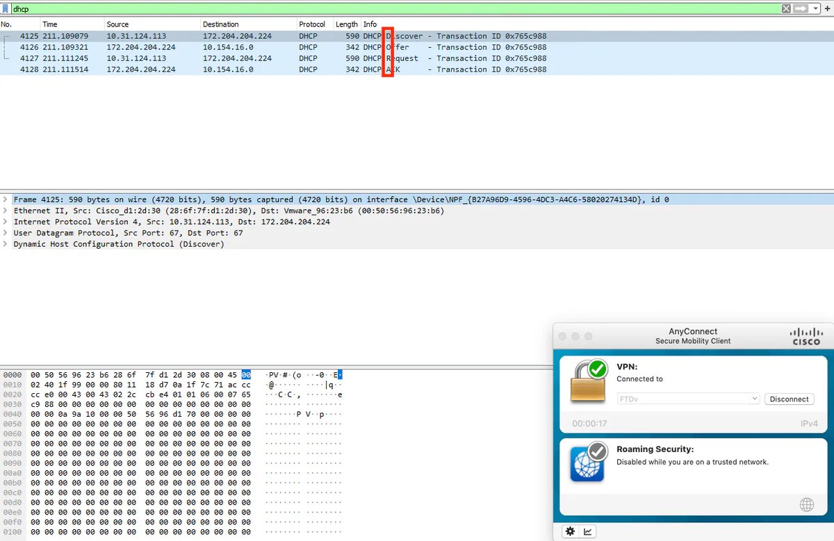 Configure Anyconnect VPN Client on FTD DHCP Server for Address