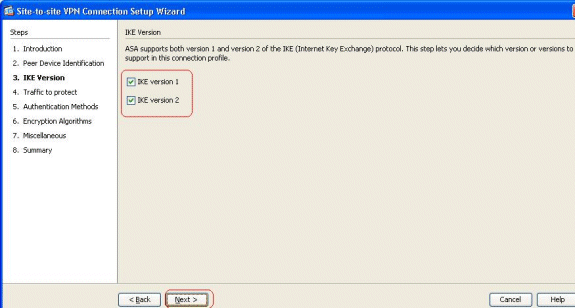 ASDM 6.4 SitetoSite VPN Tunnel with IKEv2 Configuration Example Cisco