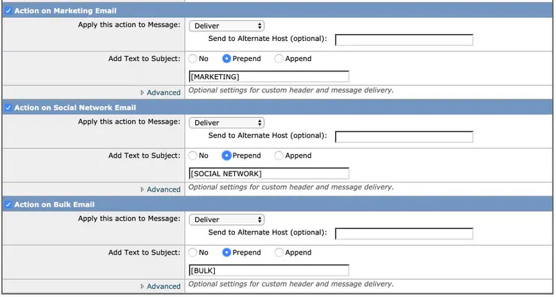 Best Practice Guide for AntiSpam, AntiVirus, Graymail and Outbreak