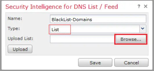 Block DNS with Security Intelligence using Firepower Management Center