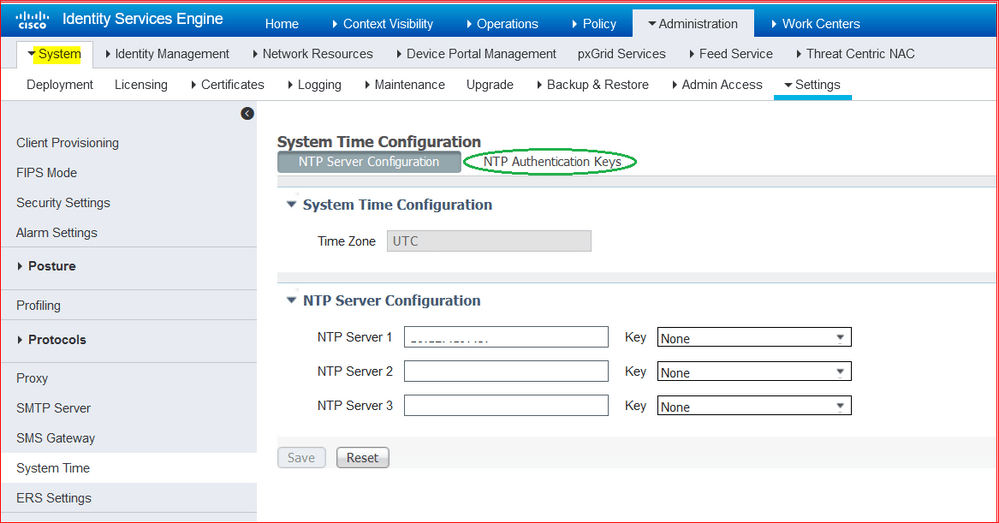 Configure NTP Authentication in ISE Cisco