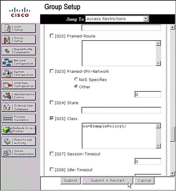 Configure ACS to Assign a Group Policy at Login using RADIUS Cisco