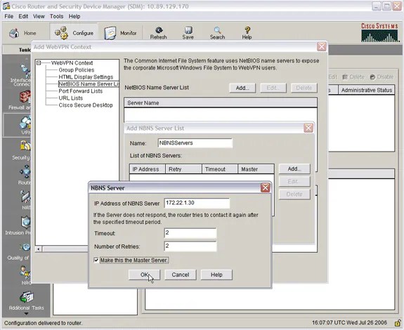 Clientless SSL VPN (WebVPN) on Cisco IOS with SDM Configuration Example