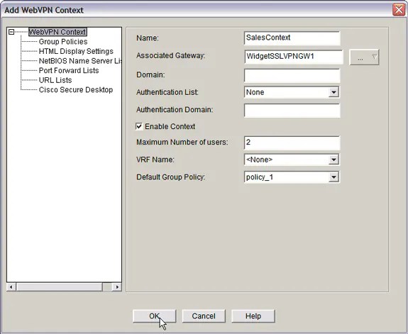 Clientless SSL VPN (WebVPN) on Cisco IOS with SDM Configuration Example