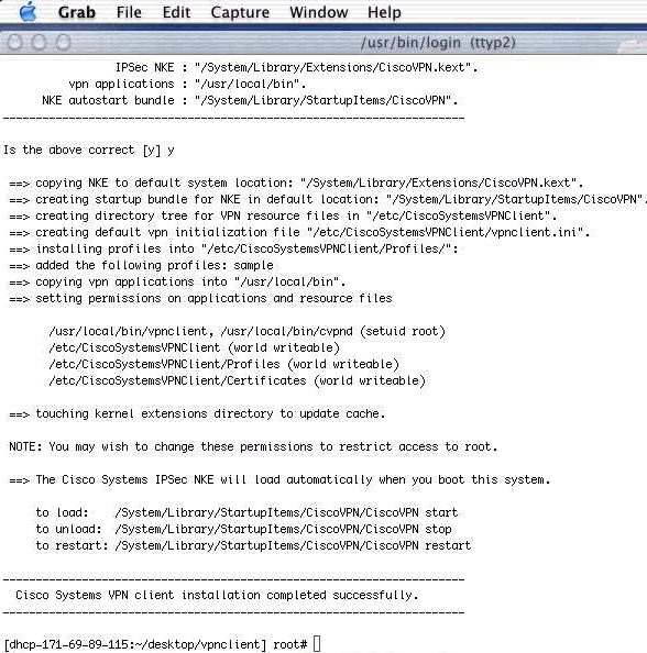 Installing and Uninstalling the Cisco VPN Client 3.5 and later for Mac