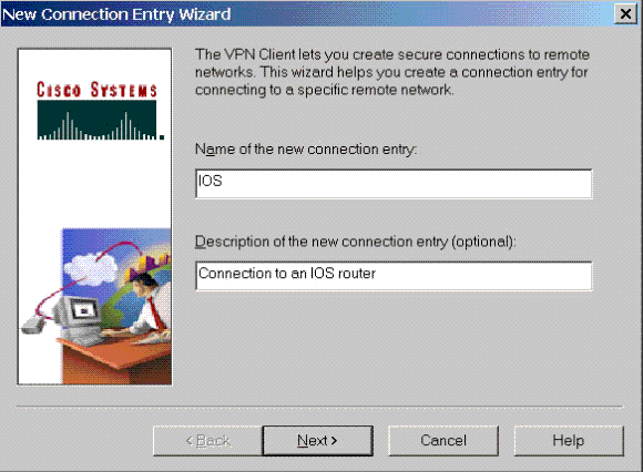 Configuring Cisco VPN Client 3.x for Windows to IOS Using Local