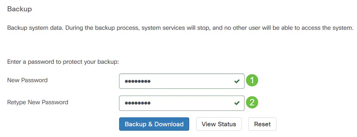 Backup and Restore Configuration Settings Using the Cisco Business