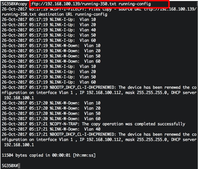 Update Configuration Files on a Switch through the CLI Cisco