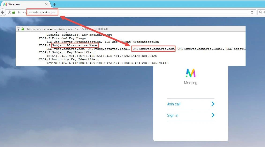 Configure Proxy WebRTC With CMS over Expressway with Dual Domain Cisco