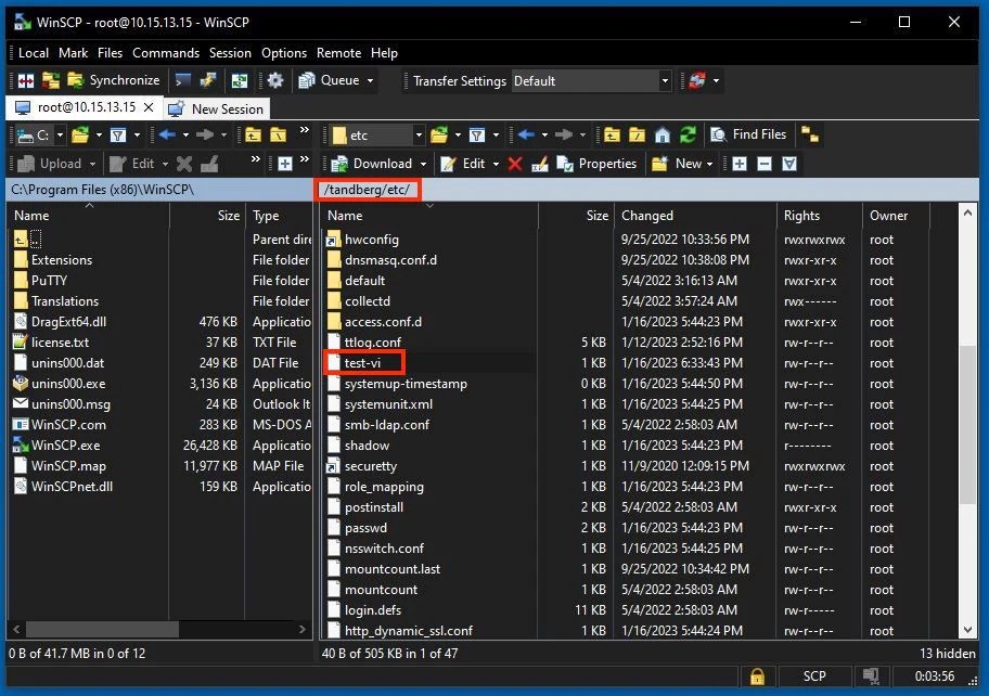 Verify Expressways Files with Vi Editor Cisco