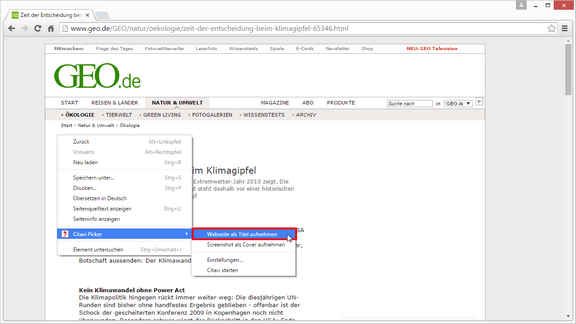 Citavi kennenlernen > Recherchieren > Picker für die