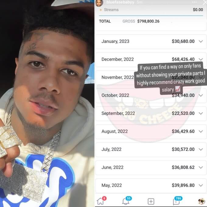 How Much Blueface Earns From His OnlyFans Account? — citiMuzik(03)