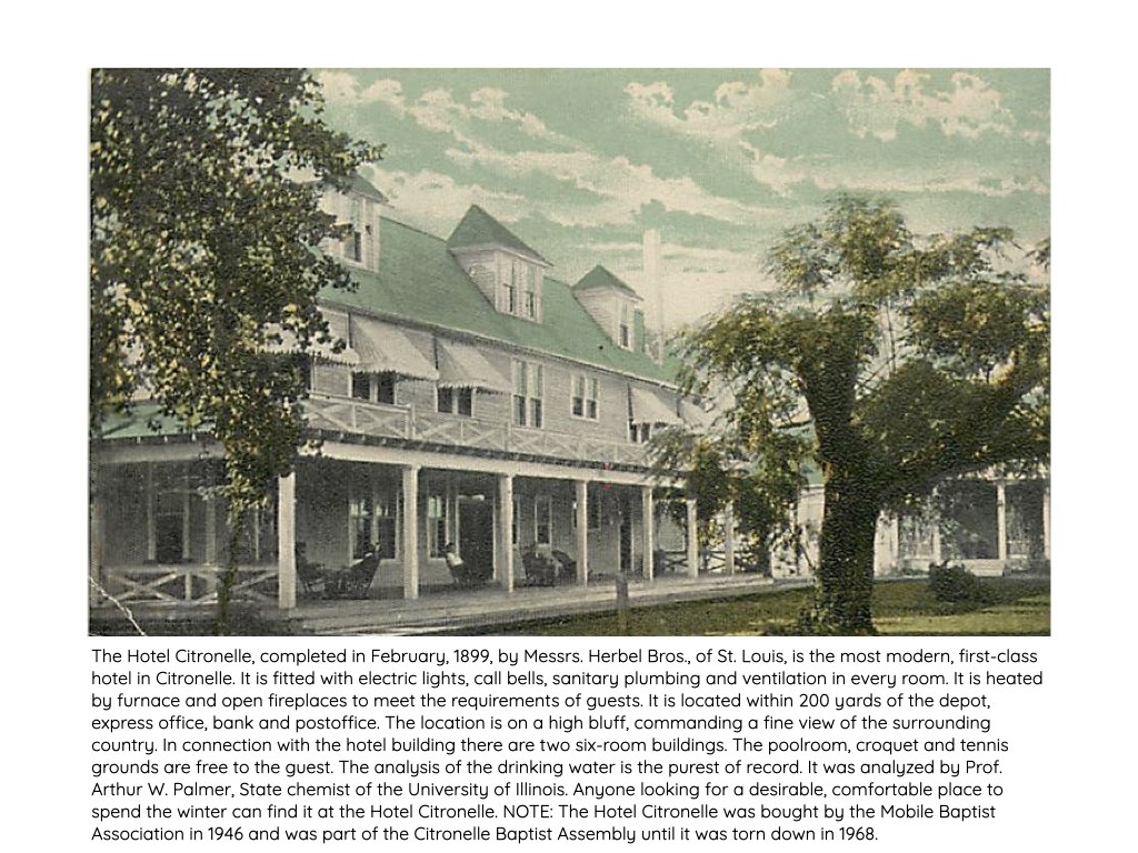 "A Brief History of Citronelle, Alabama"