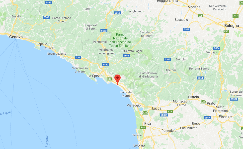 Massa Italien Karte Camping Città di Massa Come raggiungerci Partaccia, Marina di Massa