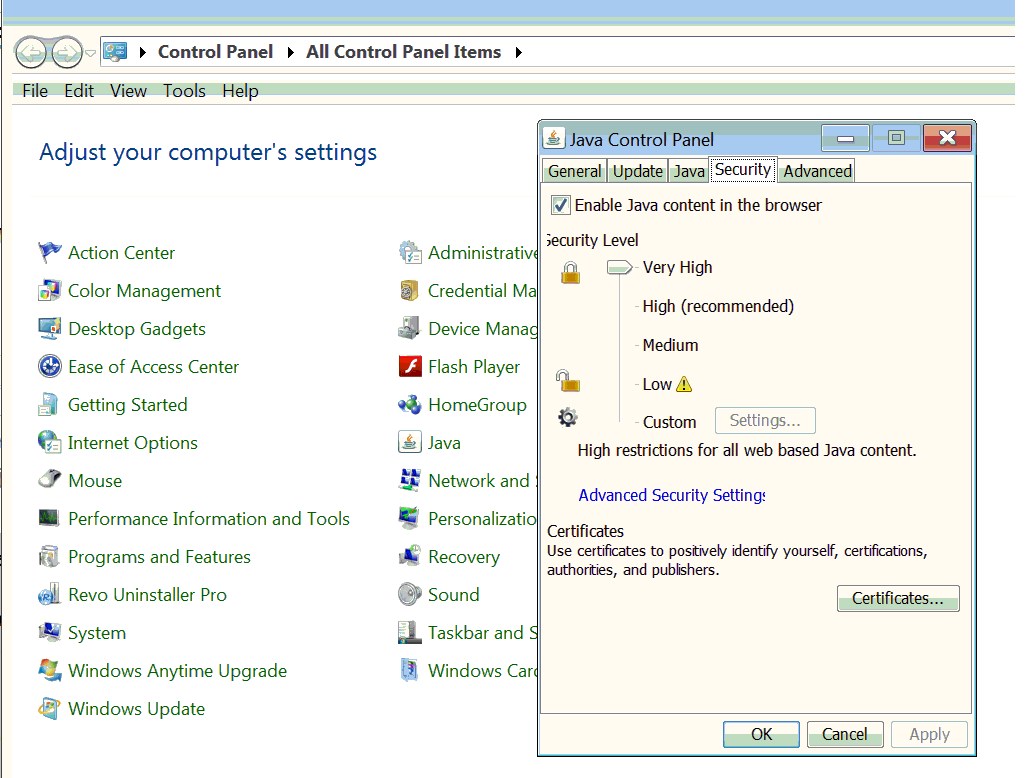Disable Java if you have it Computers PCs, laptops, hardware