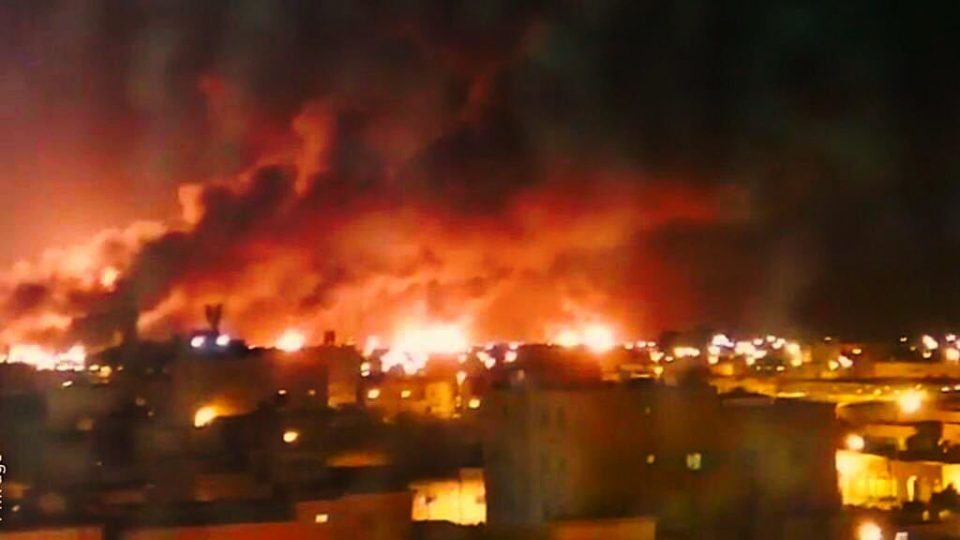 Saudi Arabia oil facilities engulfed in flames after drone