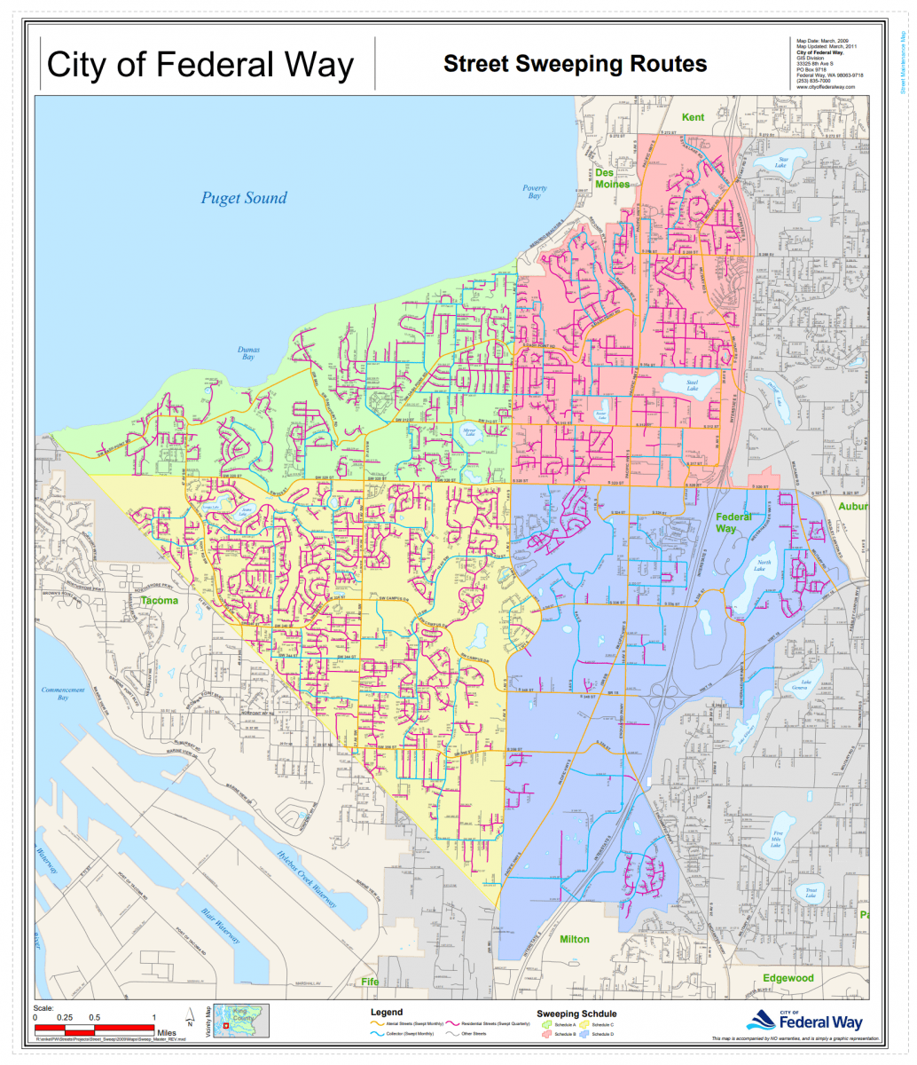 Street Sweeping Nyc Map PDF Maps City of Federal Way