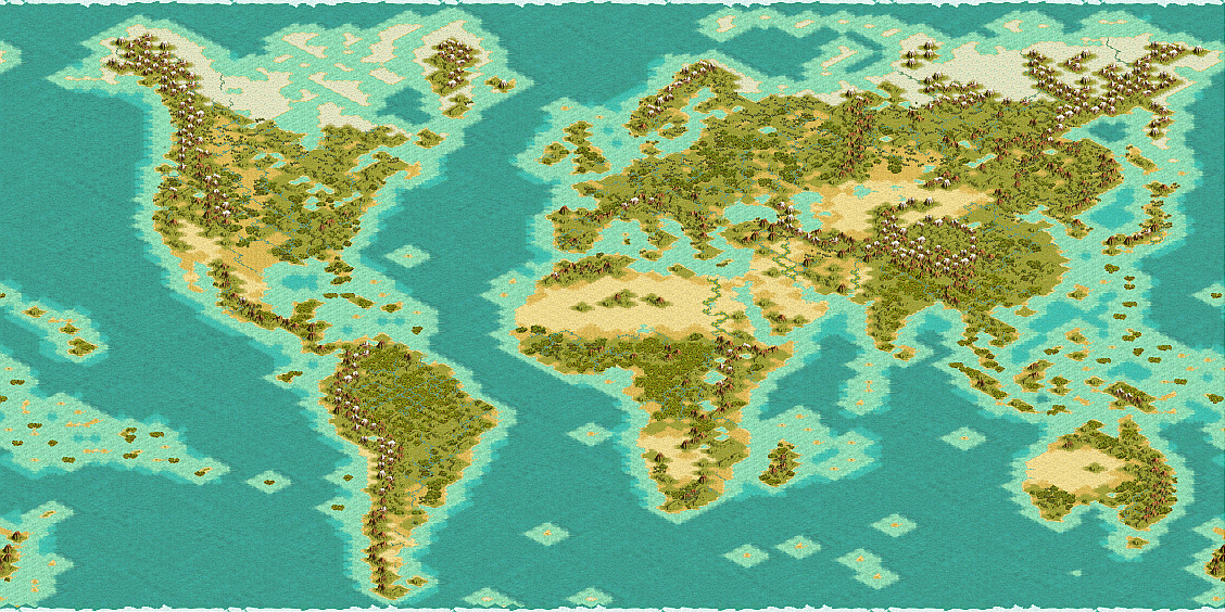 Civ3 Huge Earth Map Playable Kalels 140x140 Earth Resources bic & bix CivFanatics Forums