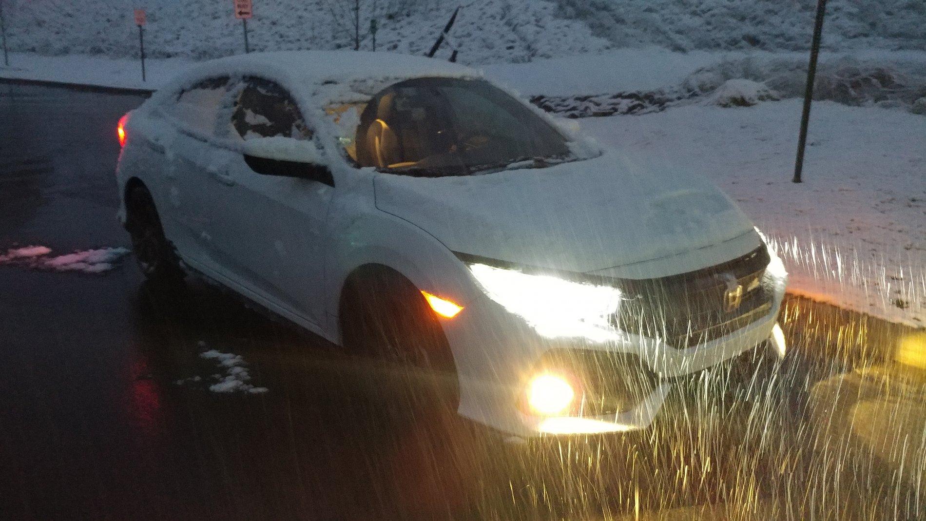 Frist time in the snow 2016+ Honda Civic Forum (10th Gen) Type R
