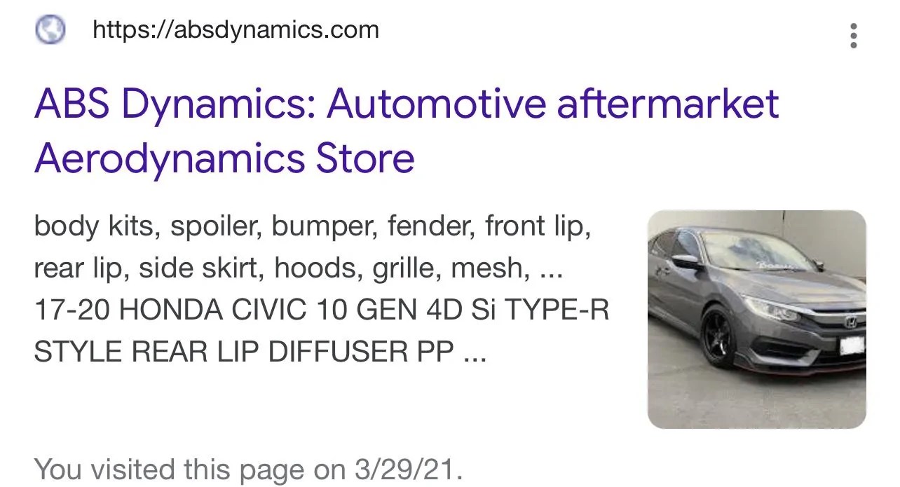 Texas Abs dynamics type r lip painted lunar silver metallic nonsi