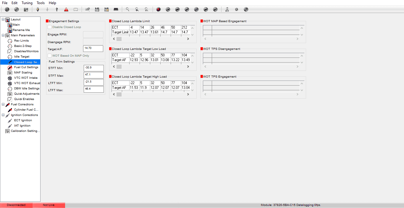 HELP! How to change fuel trims on Ktuner V1.2 Platform 2016+ Honda