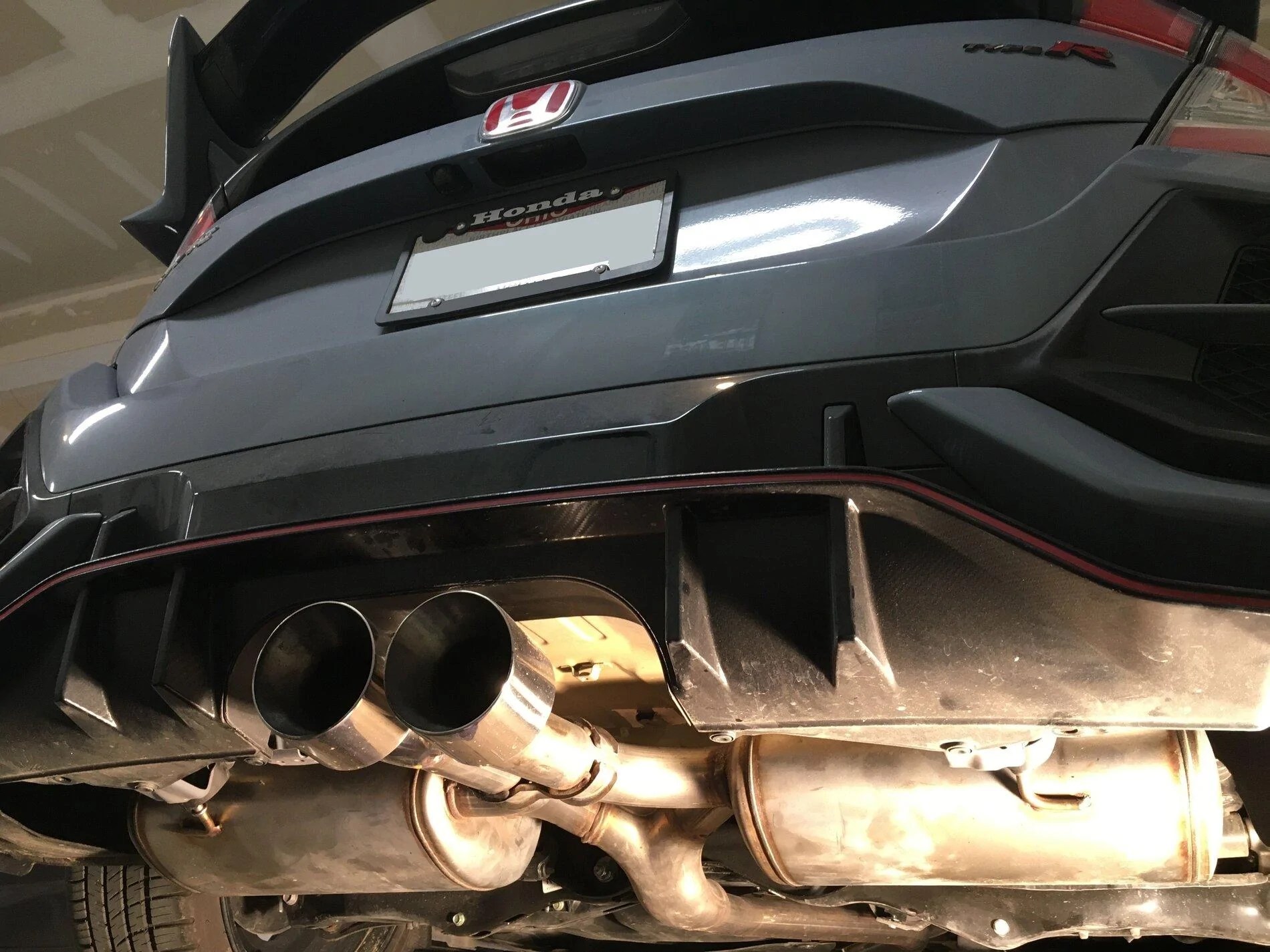 "Quieter" FK8 Civic Type R Exhaust setup (Si mufflers on Type R) 2016