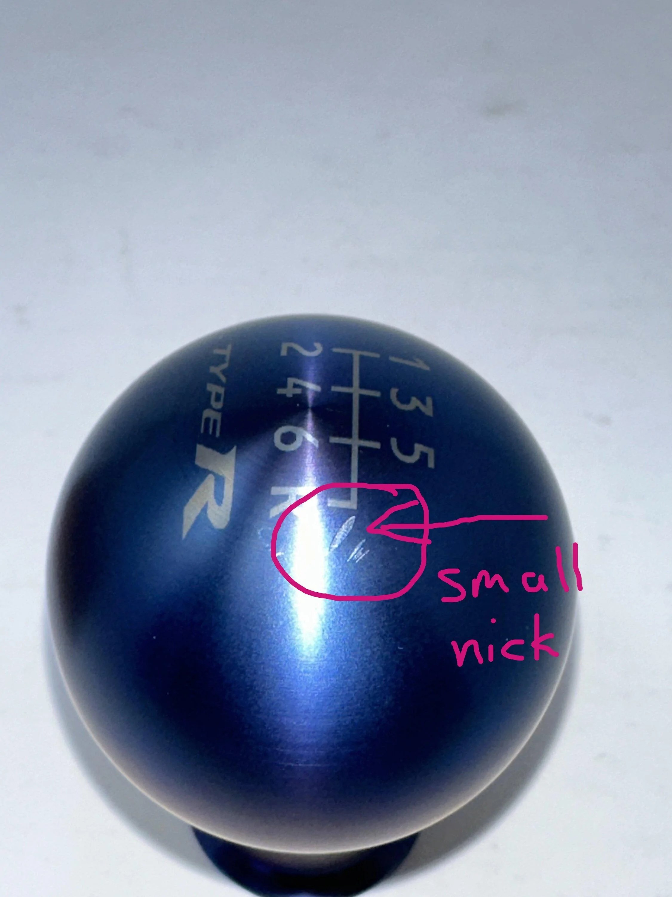 California WC Lathe Werks Titanium Teardrop Shift Knob + Acuity Burnt