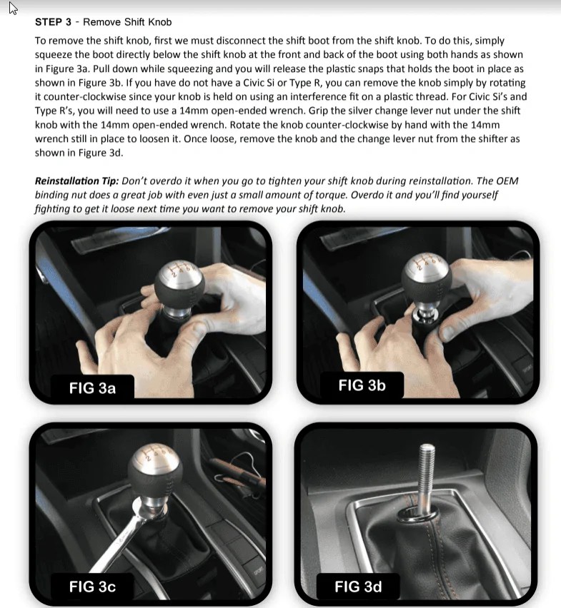 Shift Knob Installation Questions 2016+ Honda Civic Forum (10th Gen