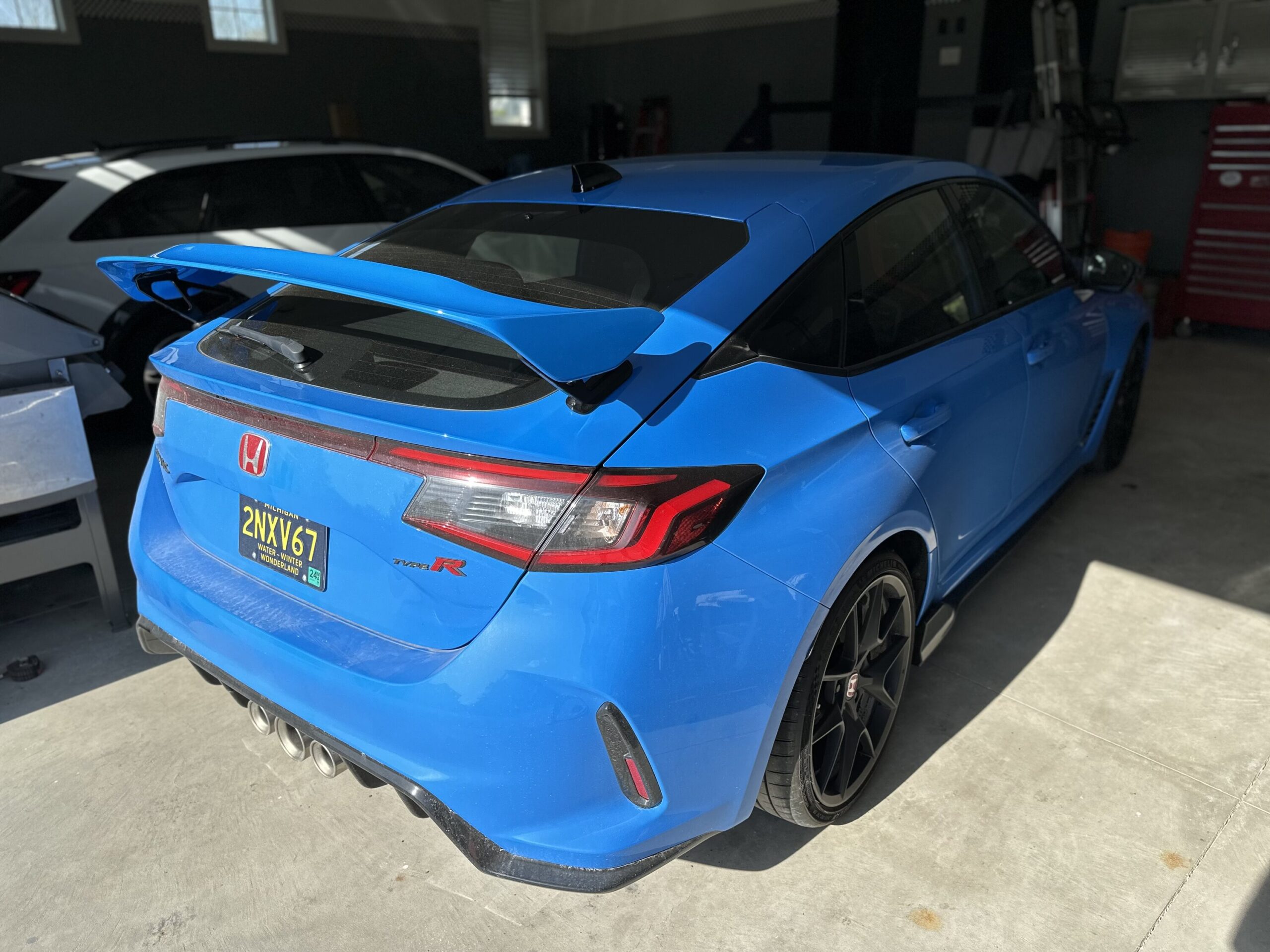 FL5 Type R Spoiler Painted Boost Blue CivicXI 11th Gen Civic Type R