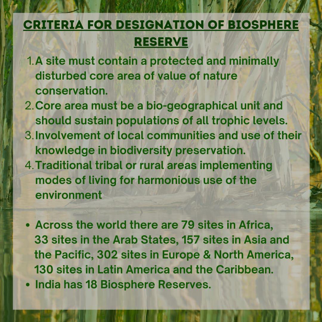 World Network of biosphere reserves A backbone of biodiversity