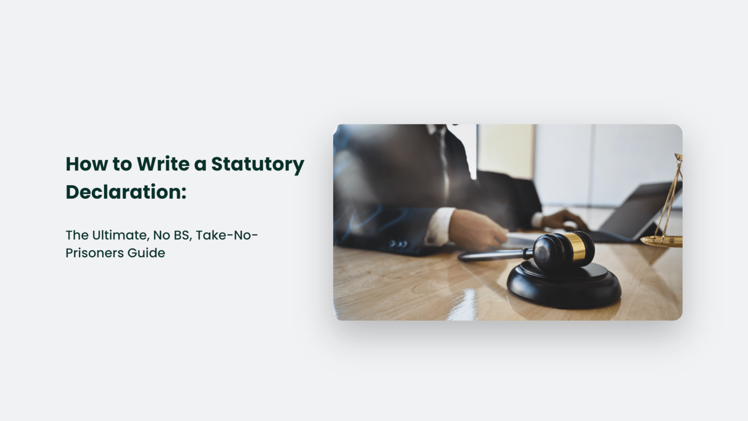 How To Write A Statutory Declaration The Ultimate, No BS, TakeNo