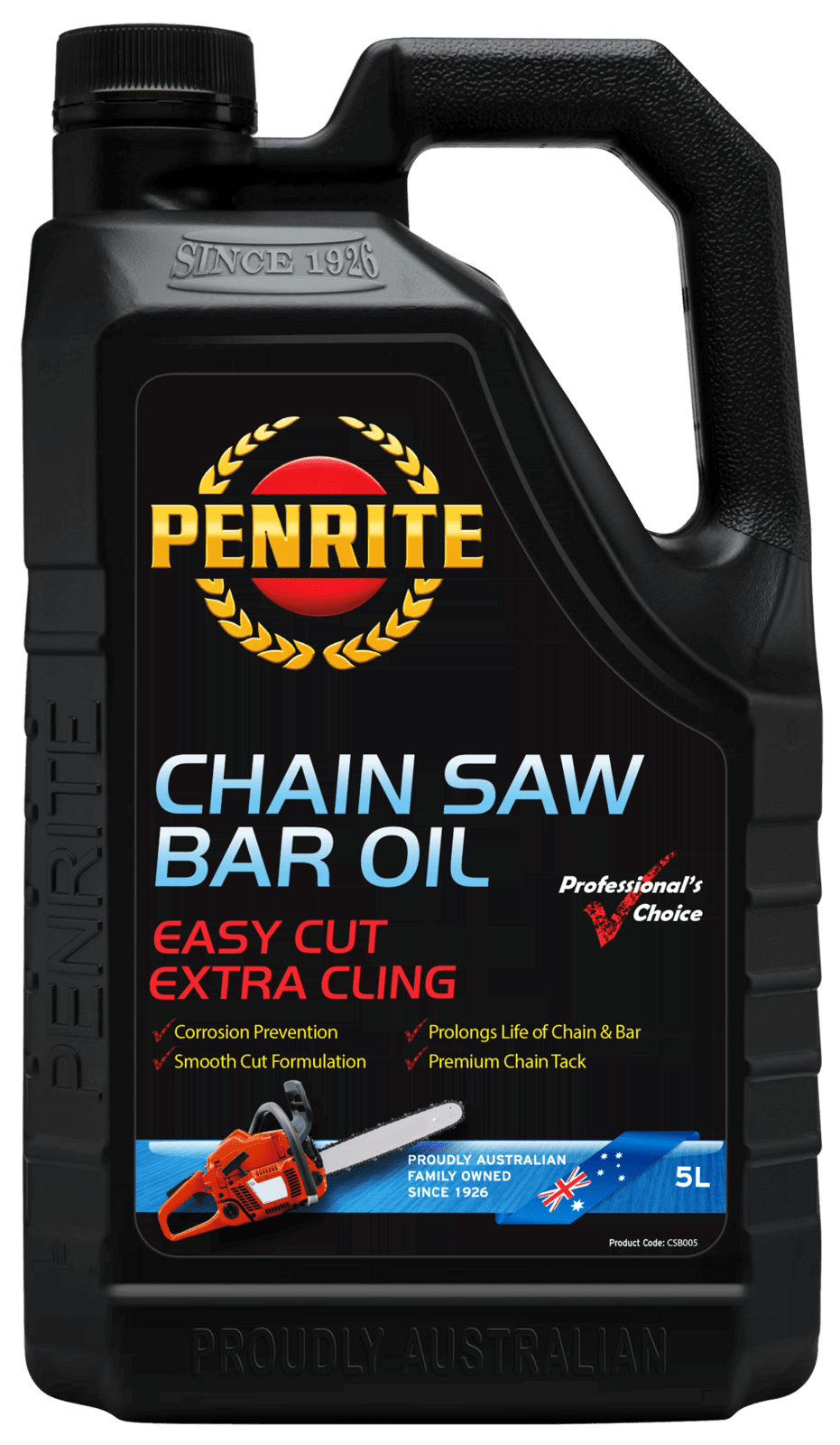 PENRITE OIL CHAIN SAW BAR 5 LITRE Clampline