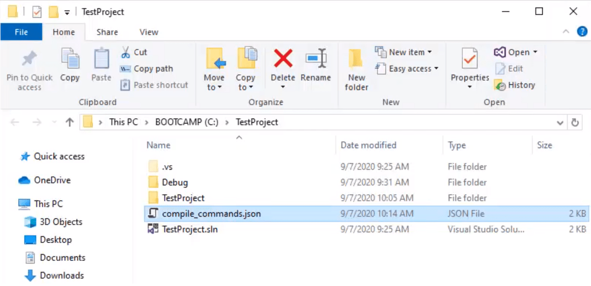 Generate a JSON Compilation Database inside Visual Studio
