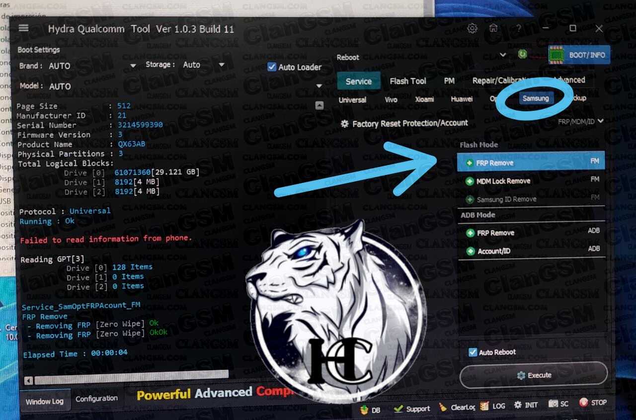 Frp Samsung A115w Bit 6 Android 11 Test Point Clan GSM Unión de los