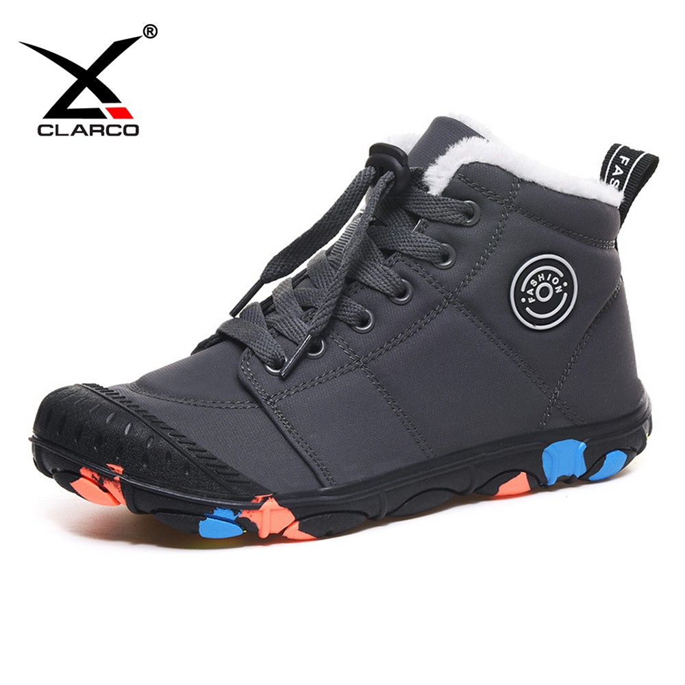 Waterproof Mesh Upper Kids Faux Plush Lined Sneakers CLK3342 Clarco