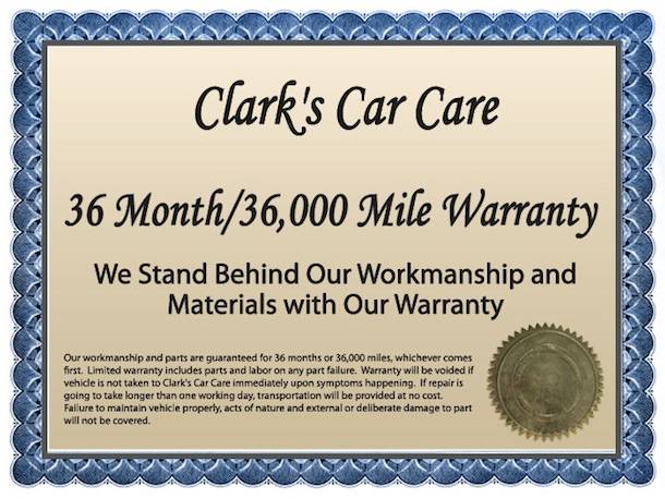 Warranty Clark�s Car Care Naperville IL Mechanic Near Me Warranty Clark�s Car Care Naperville IL Mechanic Near Me