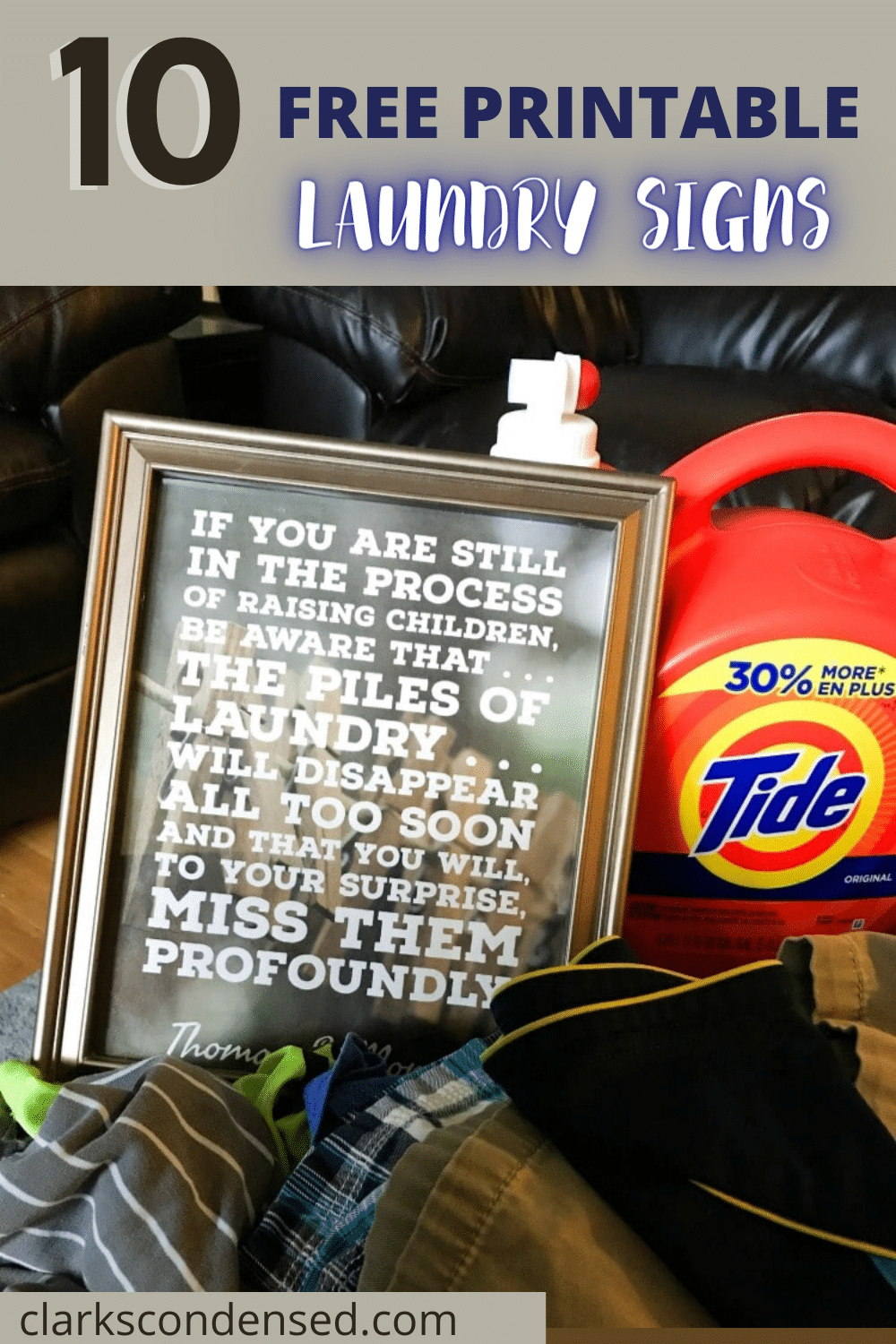 10 FREE Printable Laundry Signs - Perfect for the Laundry Room - Clarks
