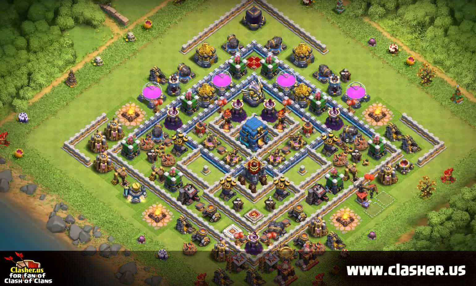 Town Hall 12 TROPHY Base Map 5 Clash of Clans Clasher.us