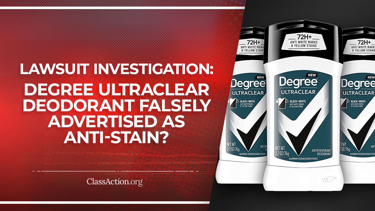 Degree Anti Yellow Stain Deodorant Lawsuits