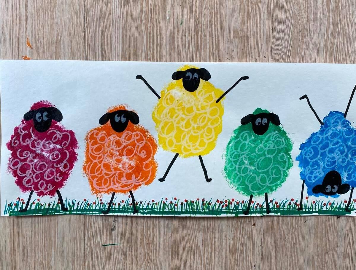 Sponge Stamping Sheep Class Artz Academy