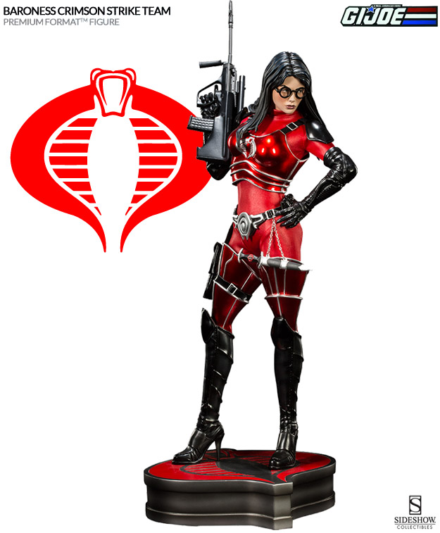 Estátua Sideshow G.I. Joe Baroness Crimson Strike Classe Nerd