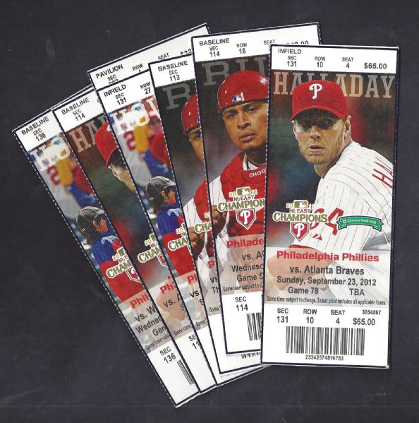 Lot Detail 2012 Philadelphia Phillies Lot of (7) Tickets