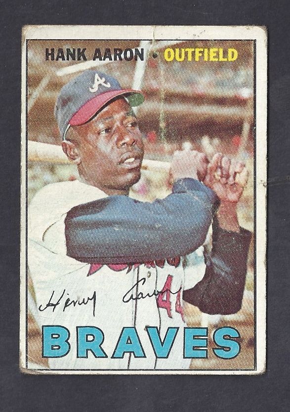 Lot Detail 1967 Hank Aaron (HOF) Topps Baseball Card