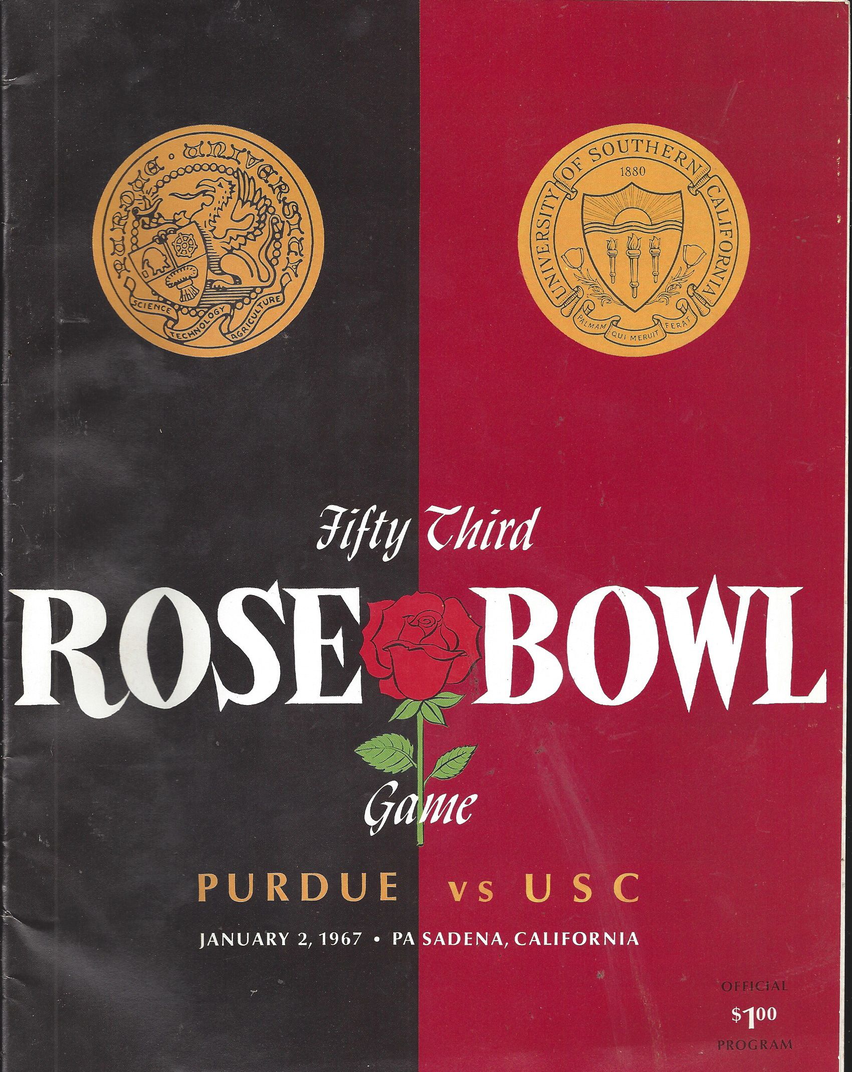 Lot Detail 1967 Rose Bowl Official Program (Purdue vs USC)