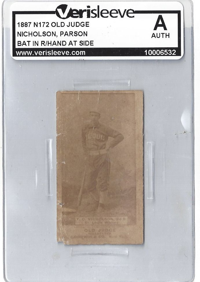 Lot Detail 1887 Parson Nicholson Old Judge N172 Graded Authentic