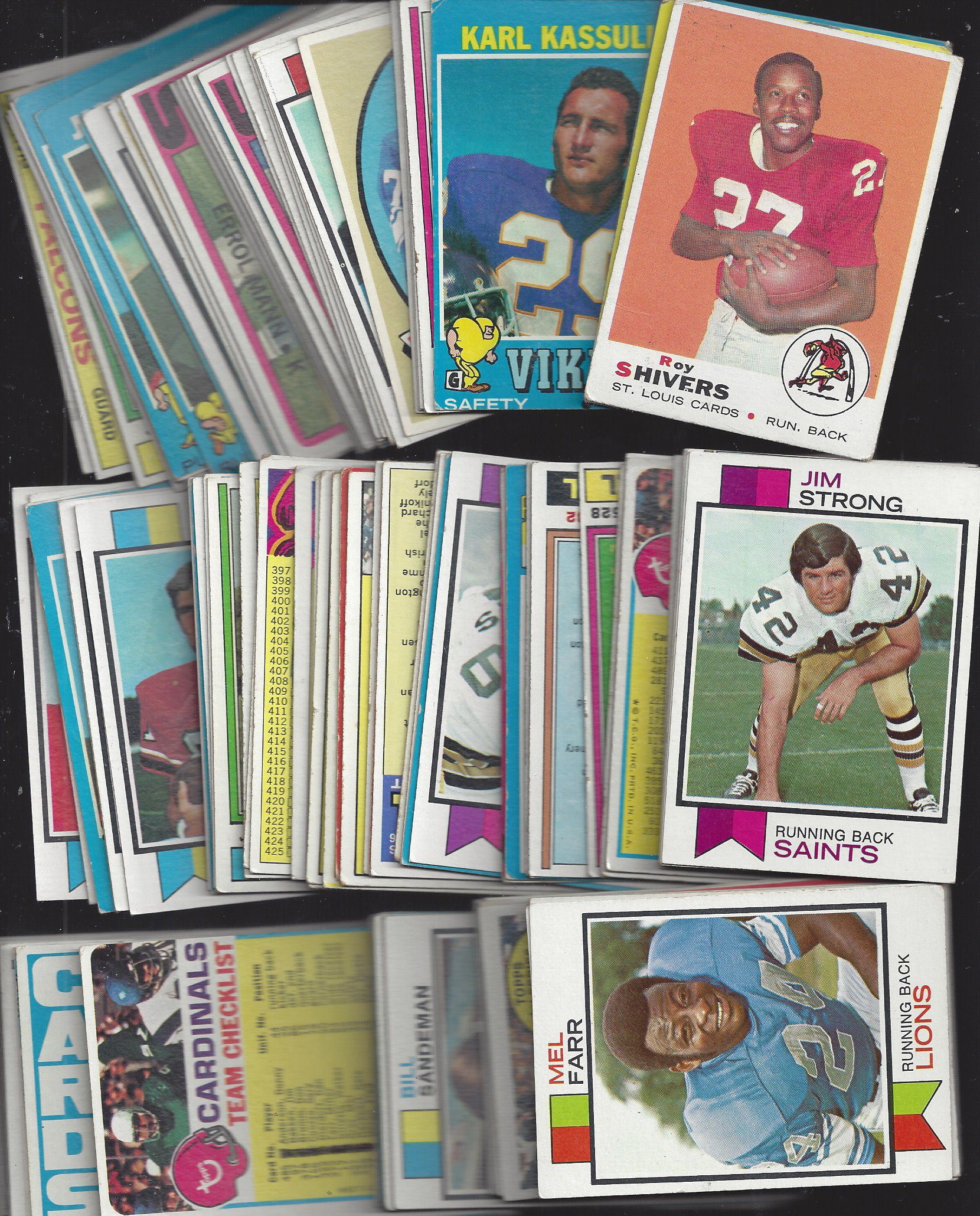 Lot Detail 1969 1974 Topps Football Cards Big Lot of (100)