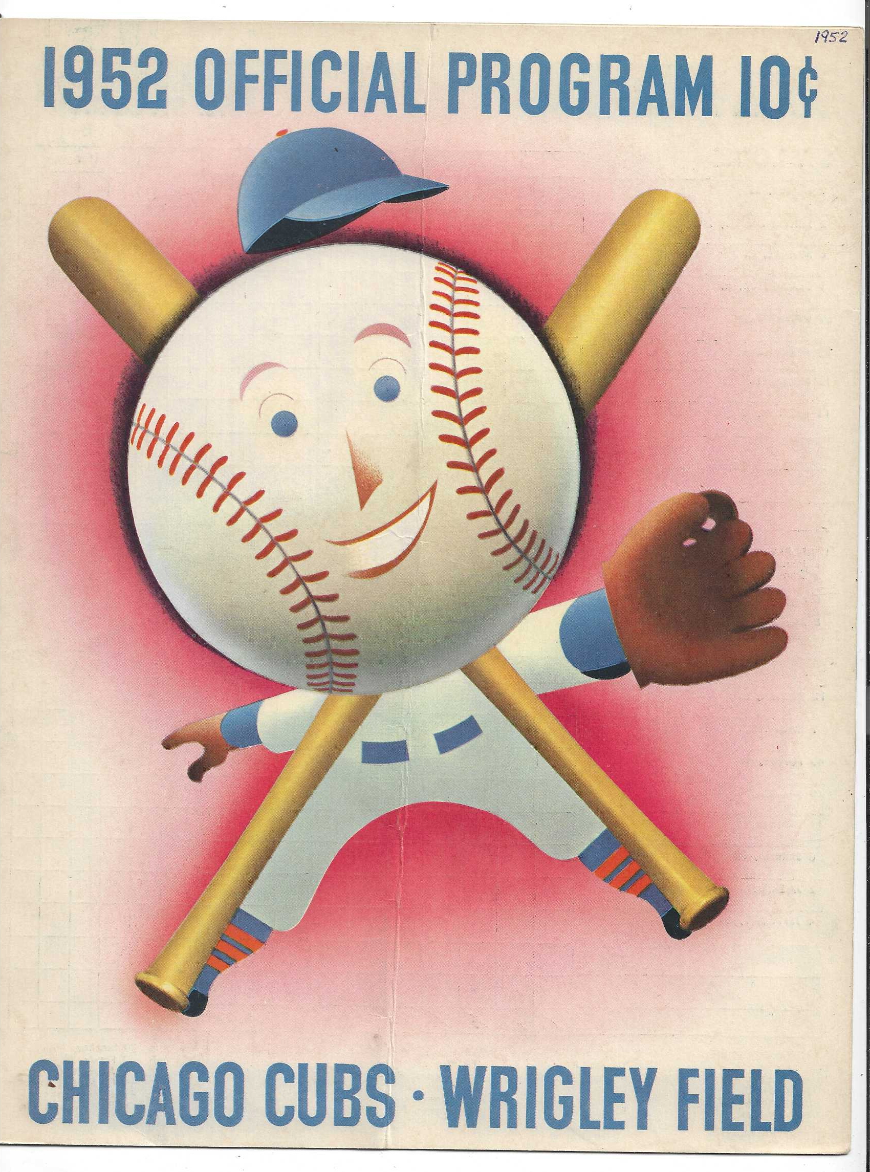 Lot Detail 1952 Chicago Cubs vs St. Louis Cardinals Official Program