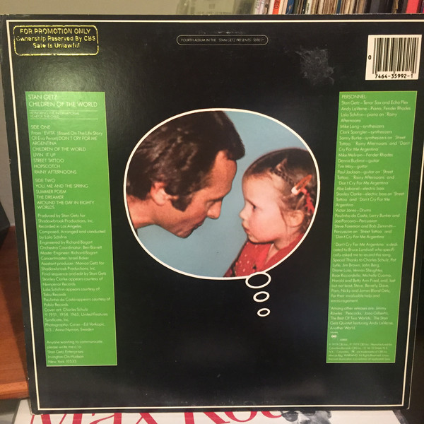 Stan Getz - Children Of The World (Lp, Album, Promo) (Very Good Plus (Vg+)) - Classical 33 - Rare And Collectible Vinyl Records And Cds 600_x_600_jpg