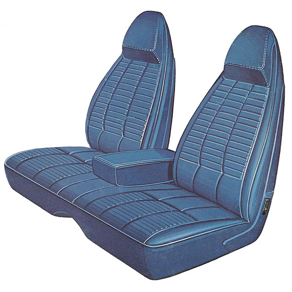 1970 Dodge Challenger Regal Front Split Bench Seat Cover with Center