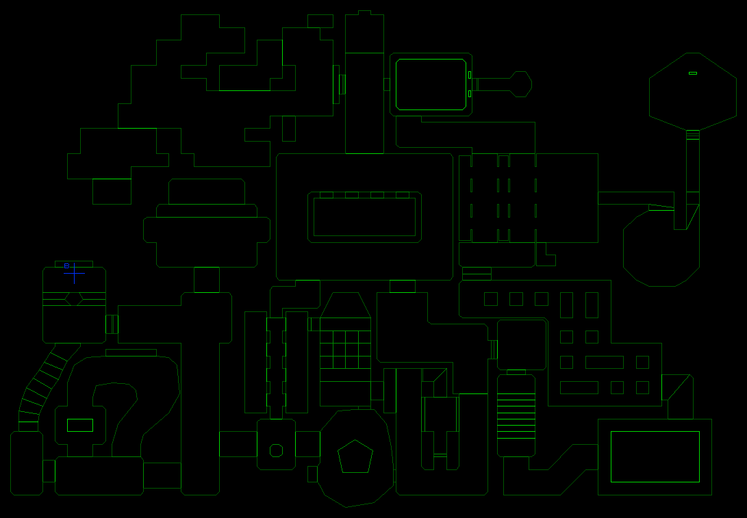 Super Nintendo Doom level E2M2, REFINERY Keys